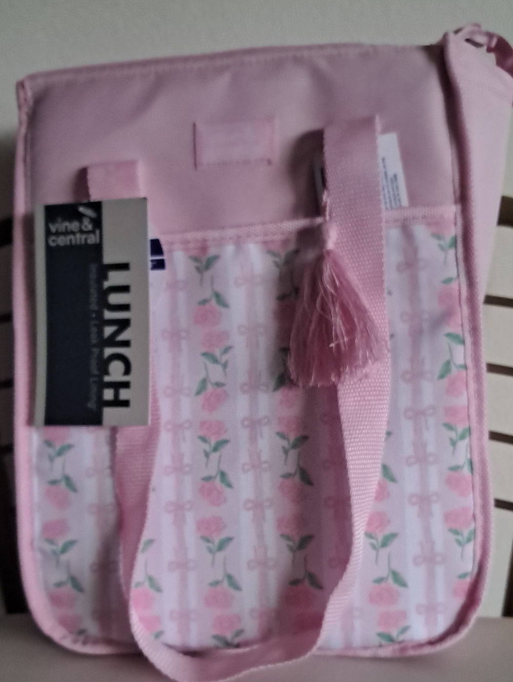 Vine & Central Pink Floral Lunch Tote